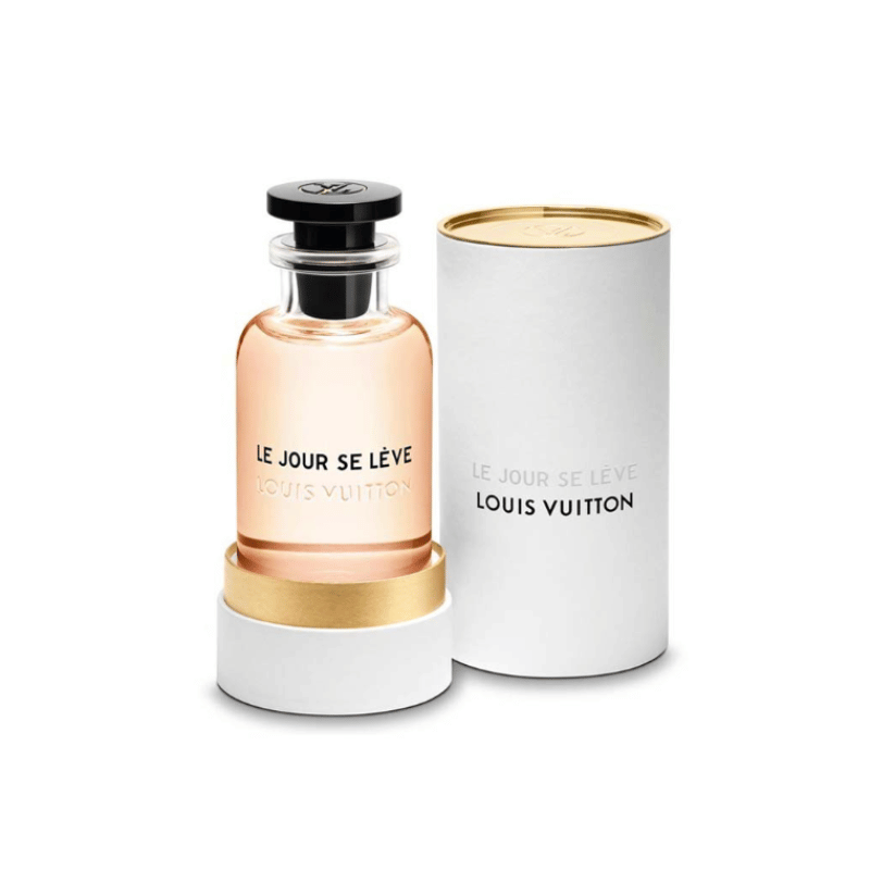 Thiết kế chai của LV Le Jour Se Leve EDP là sự kết hợp giữa sự tối giản và tinh tế, với chất liệu thủy tinh trong suốt, phản chiếu ánh sáng như ánh nắng ban mai